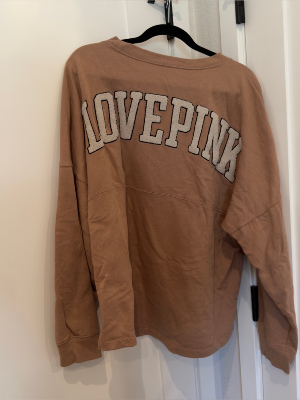 PINK Victoria’s Secret Teddy Brown Logo Longsleeve